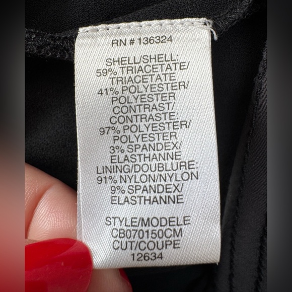 Halston Heritage Satin Trimmed Black Tuxedo Jumpsuit size 4 $495 - Picture 15 of 15